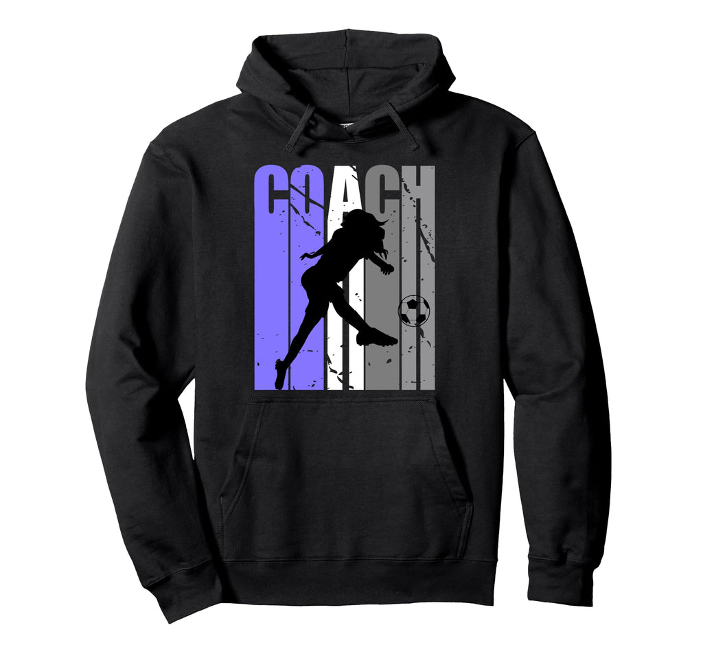 Lilac Purple Soccer Coach Instructor Hoodie - Novelty Apparel for Adults - T-Shirt, Sweatshirt, Hoodie