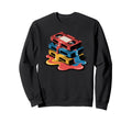 Melting Paint Art Cassette Player Sweatshirt - Unique Graphic for Adults - T-Shirt, Sweatshirt, Hoodie