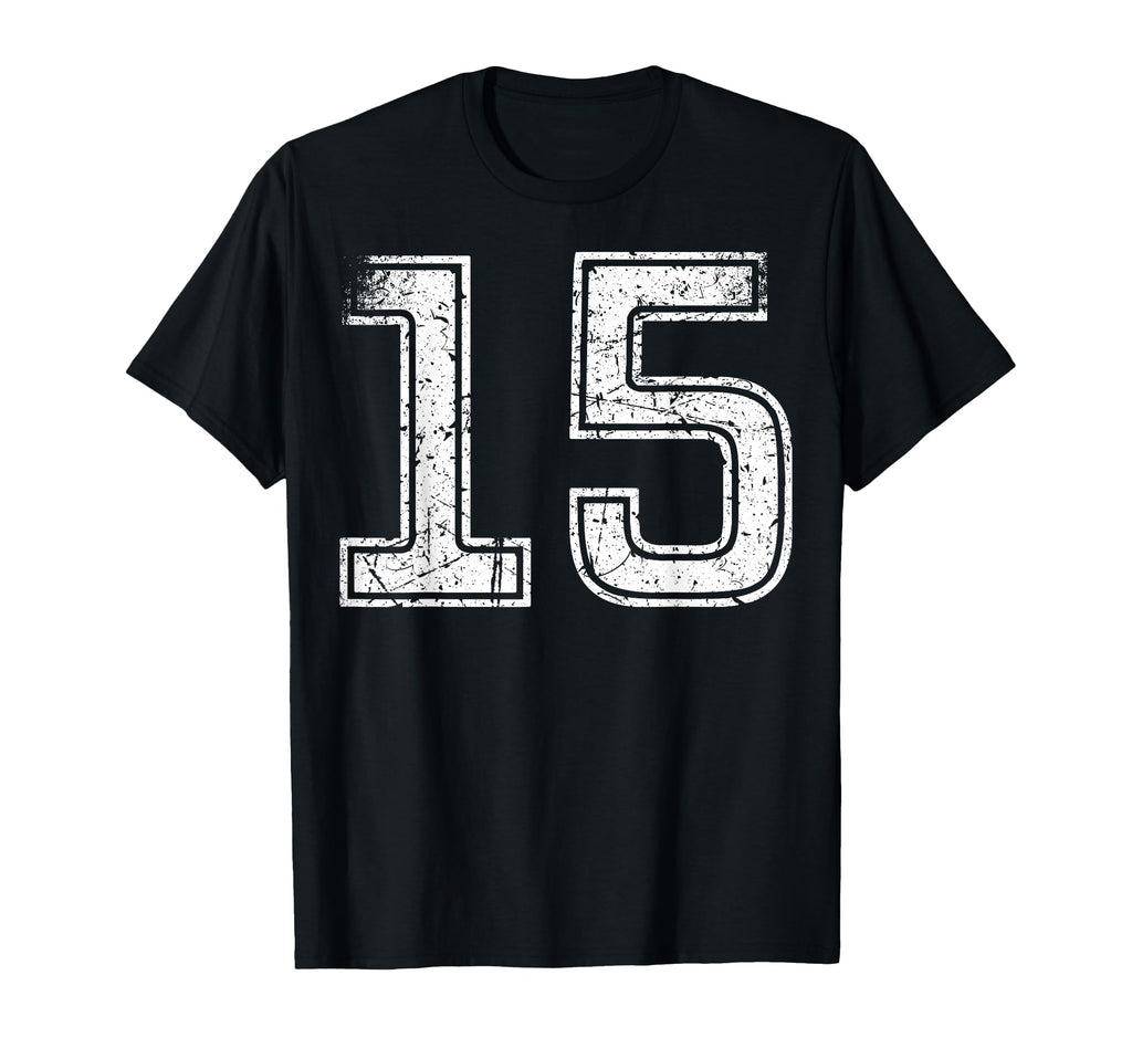 Sports Team White Number 15 T-Shirt - Trendy Graphic Unisex - T-Shirt, Sweatshirt, Hoodie
