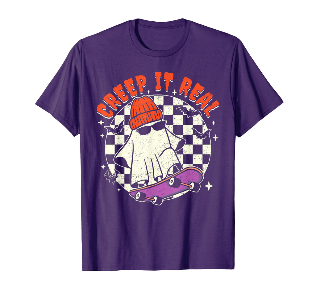 Halloween Ghost Creep It Real T-Shirt - Novelty Apparel Unisex - T-Shirt, Sweatshirt, Hoodie