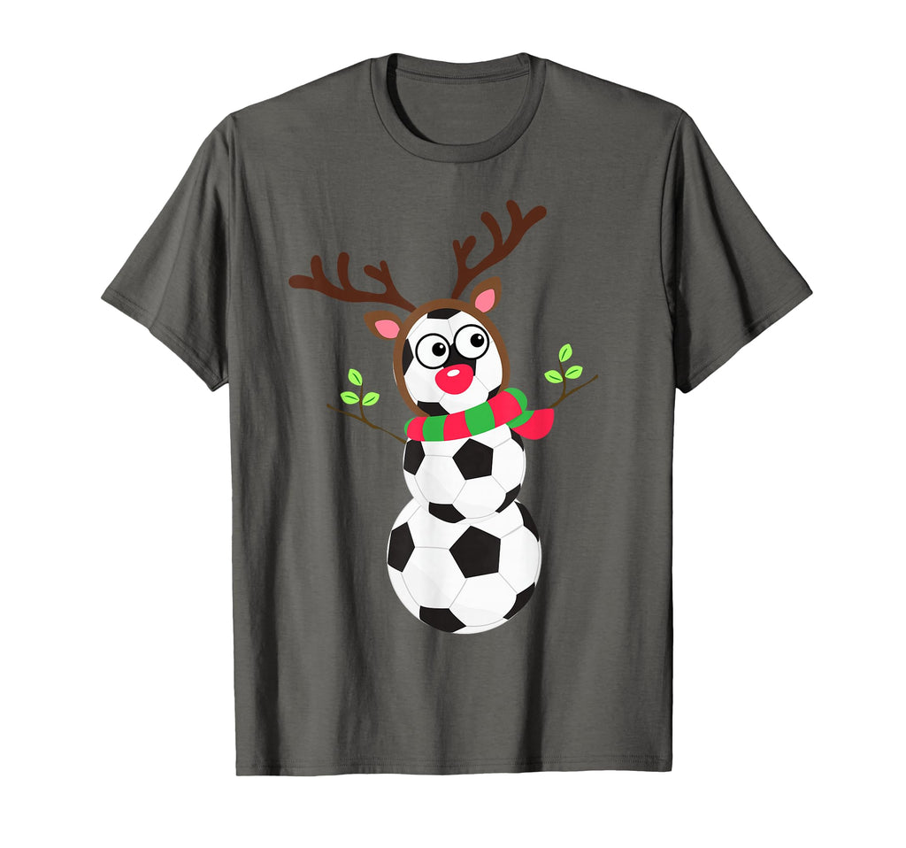 Soccer Balls Snowman Winter Sports Team T-Shirt - Graphic Print for Adults - T-Shirt, Sweatshirt, Hoodie
