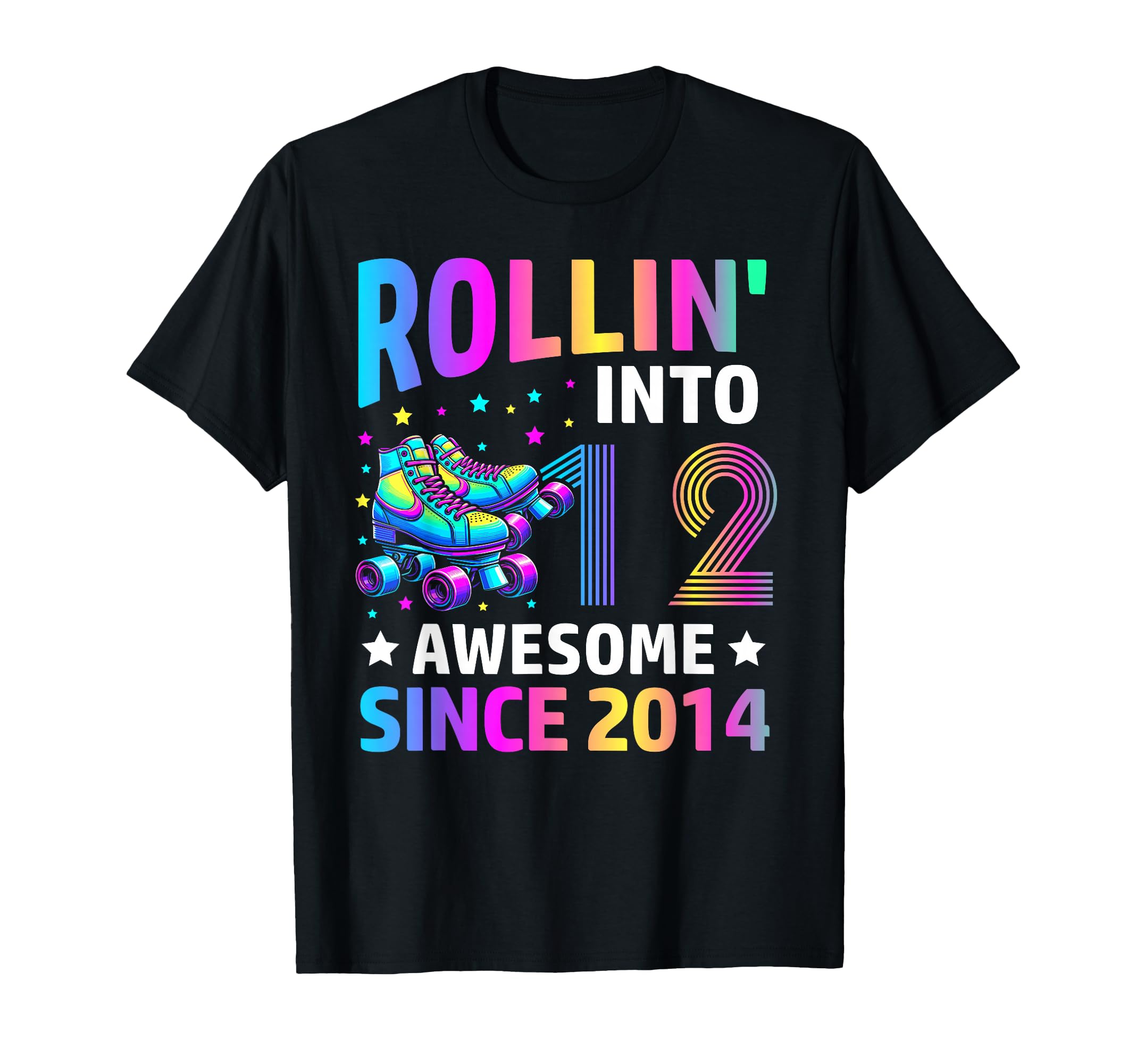 Rolling Into 12 Years Old Skates 12Th T-Shirt - Aesthetic Graphic Unisex - T-Shirt, Sweatshirt, Hoodie