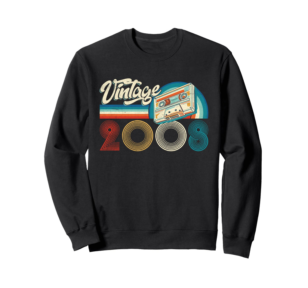 2008 18Th Birthday Cassette Tape 18 Sweatshirt - Unique Graphic Men Women - T-Shirt, Sweatshirt, Hoodie