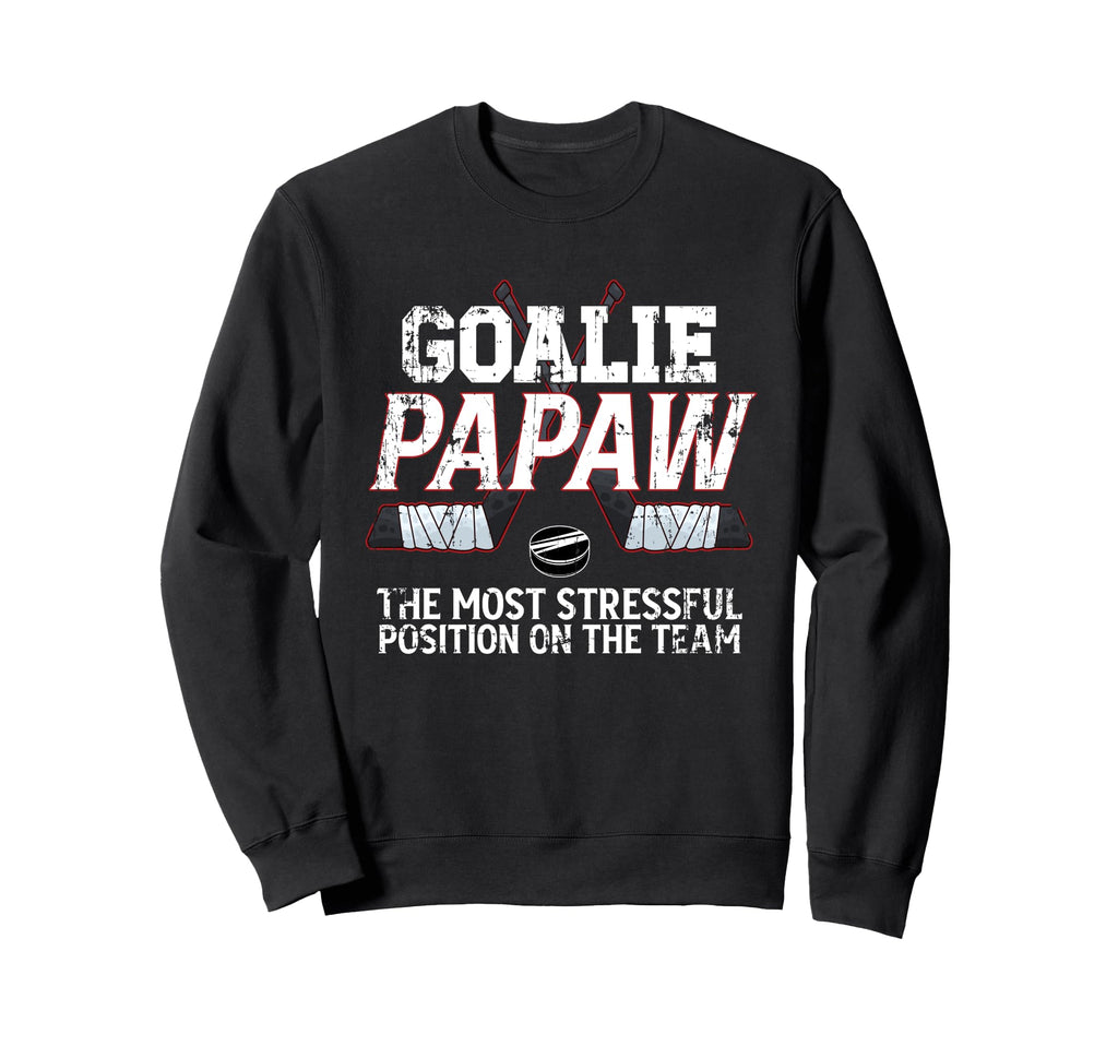 Ice Hockey Goalie Papaw Funny Ice Sweatshirt - Minimalist Print Unisex - T-Shirt, Sweatshirt, Hoodie
