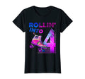 Rollin Into 4 Roller Skating Birthday 4Th T-Shirt - Graphic Print Unisex - T-Shirt, Sweatshirt, Hoodie