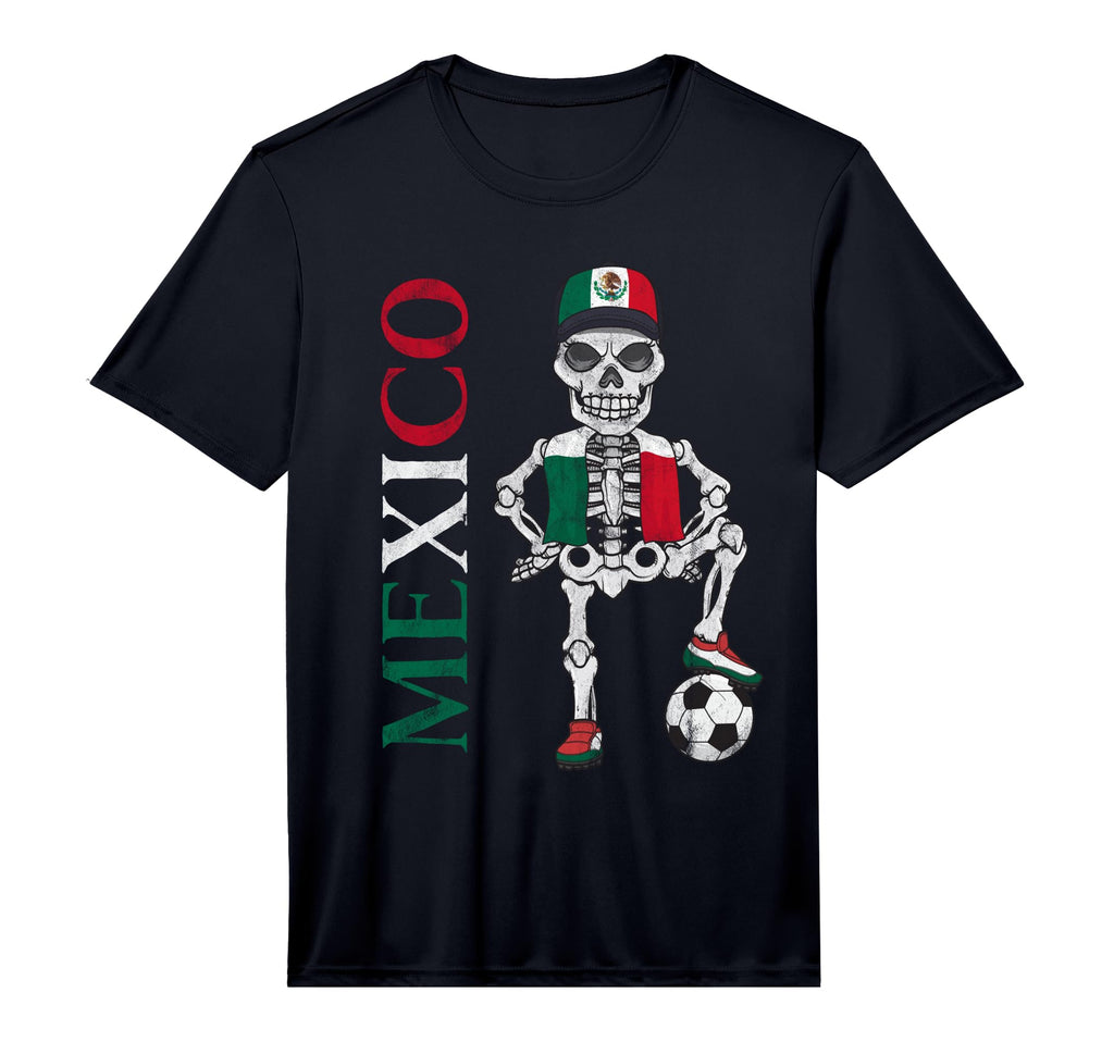 Mens Mexico Soccer Skeleton Fan Flag T-Shirt - Minimalist Print Men Women - T-Shirt, Sweatshirt, Hoodie