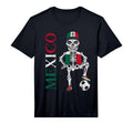 Mens Mexico Soccer Skeleton Fan Flag T-Shirt - Minimalist Print Men Women - T-Shirt, Sweatshirt, Hoodie