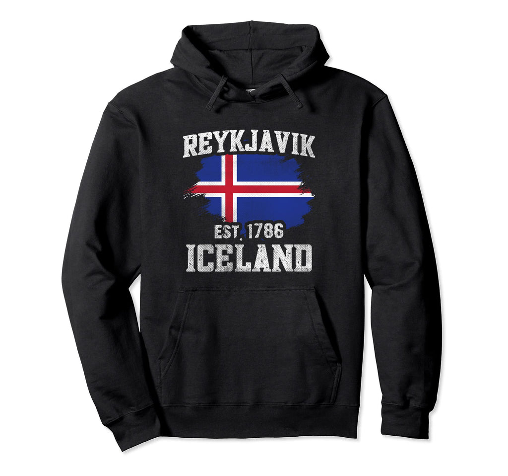 Reykjavik Flag Football Iceland Soccer Hoodie - Novelty Apparel Unisex - T-Shirt, Sweatshirt, Hoodie