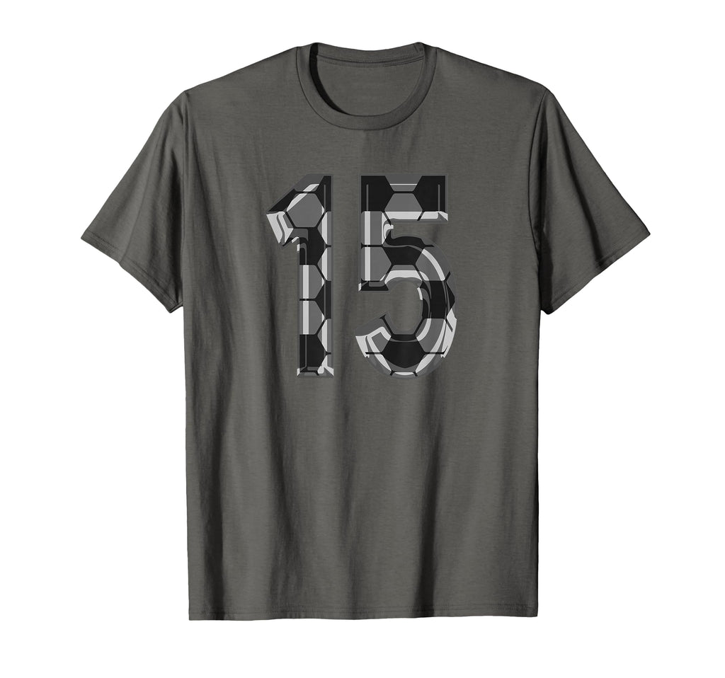 Soccer Number 15 Soccer 15 Jersey T-Shirt - Custom Art Print for Adults - T-Shirt, Sweatshirt, Hoodie