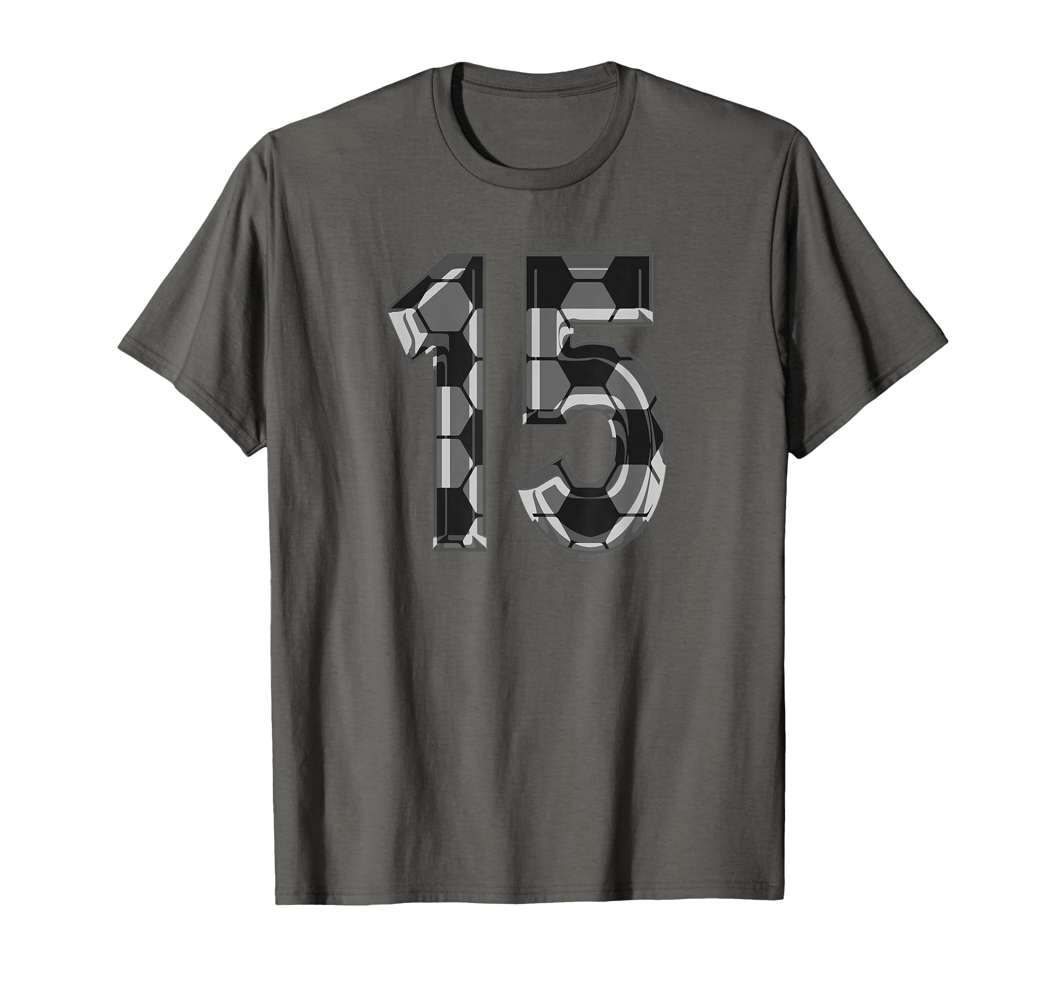 Soccer Number 15 Soccer 15 Jersey T-Shirt - Custom Art Print for Adults - T-Shirt, Sweatshirt, Hoodie