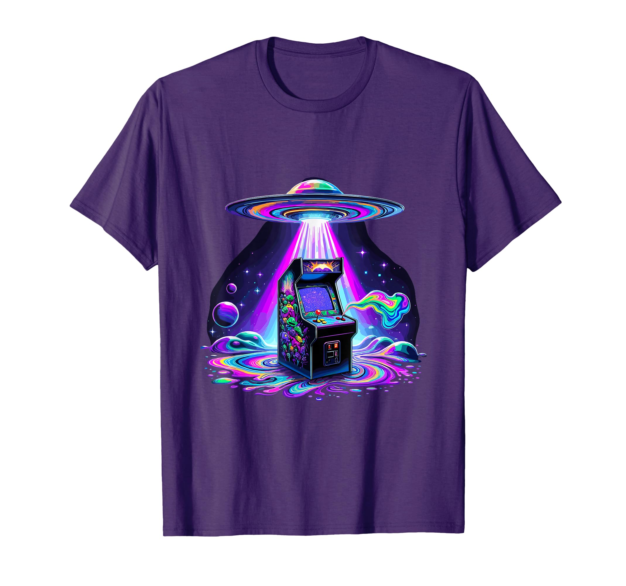 Galactic Arcade Adventure Sci Fi Vector T-Shirt - Minimalist Print Unisex - T-Shirt, Sweatshirt, Hoodie