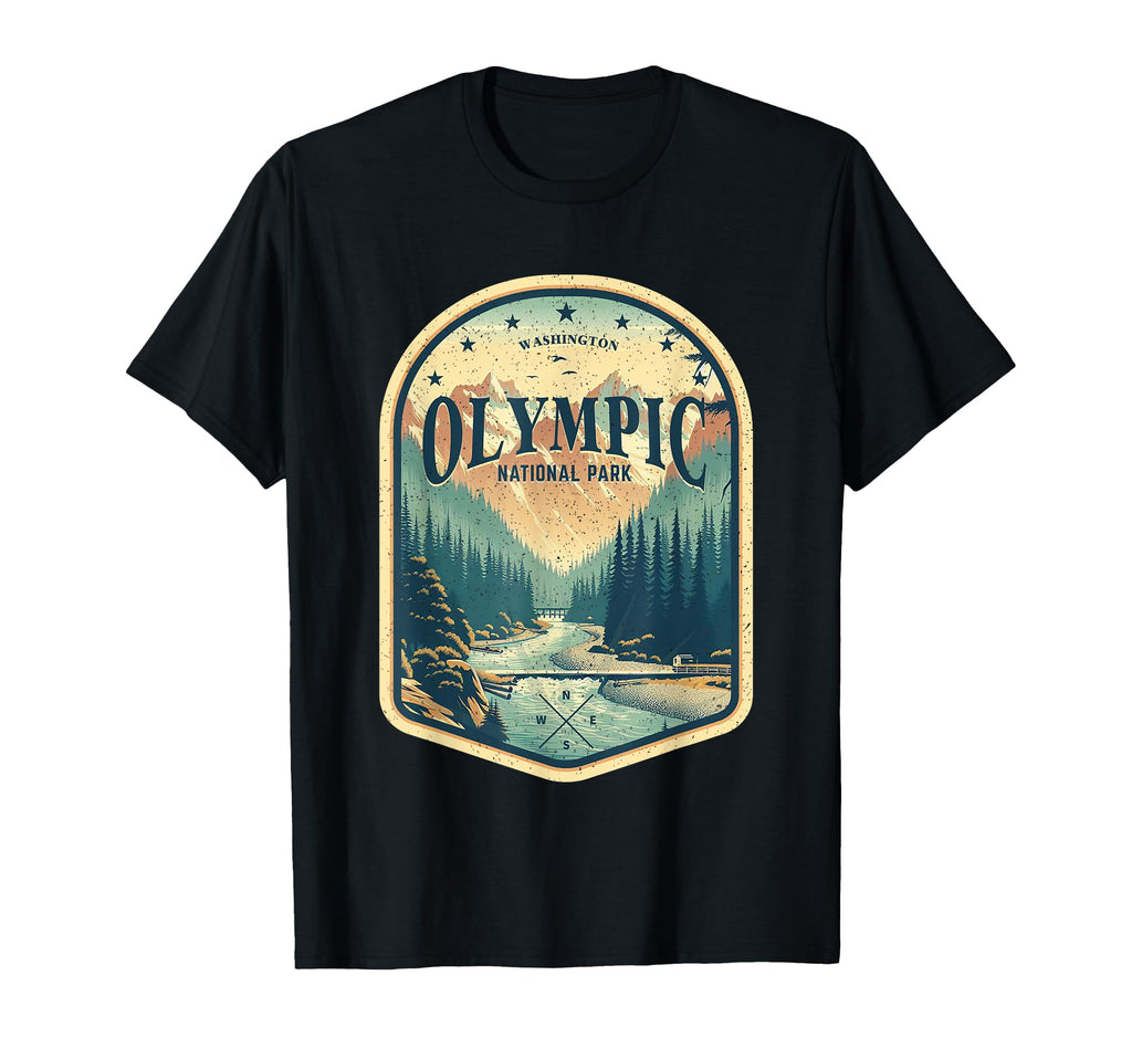 Olympic National Park Compass And T-Shirt - Aesthetic Graphic for Adults - T-Shirt, Sweatshirt, Hoodie