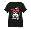 Mom Life Messy Bun Hair Soccer Hockey T-Shirt - Trendy Graphic for Adults - T-Shirt, Sweatshirt, Hoodie