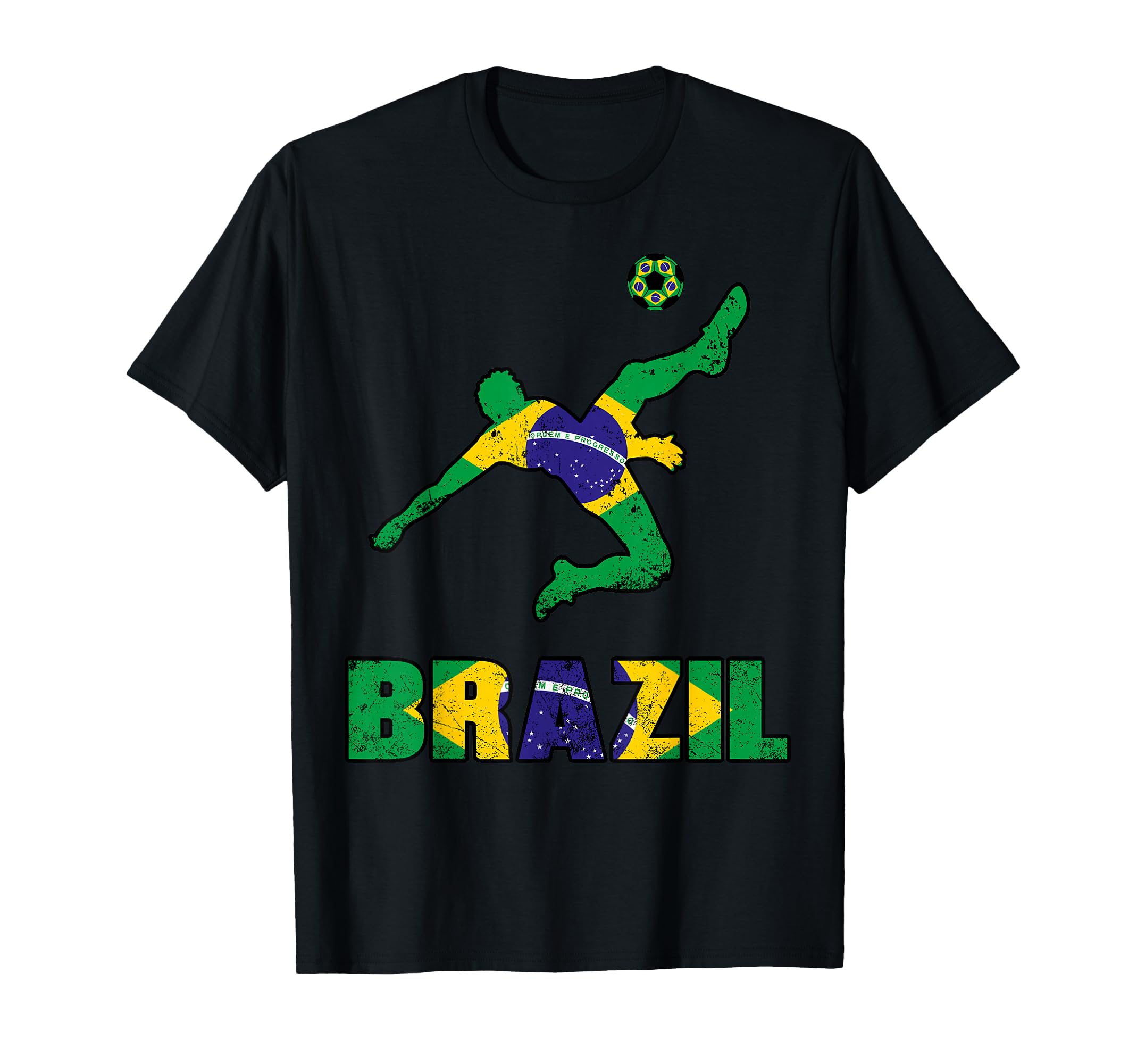 Brazil Football Game Player Soccer Fan T-Shirt - Graphic Print for Adults - T-Shirt, Sweatshirt, Hoodie
