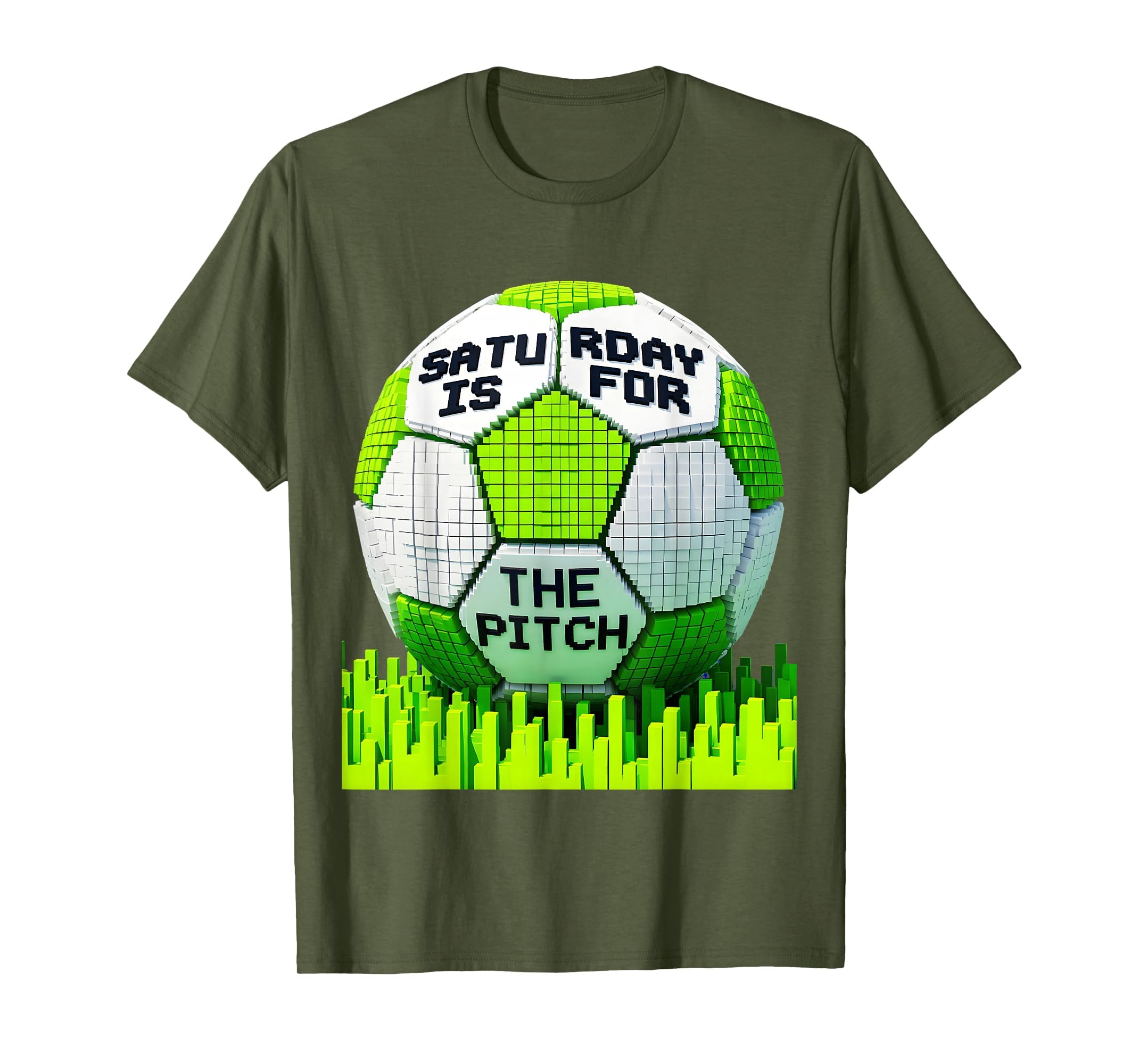 Saturday Is Pitch Soccer Mom T-Shirt - Minimalist Print for Adults - T-Shirt, Sweatshirt, Hoodie