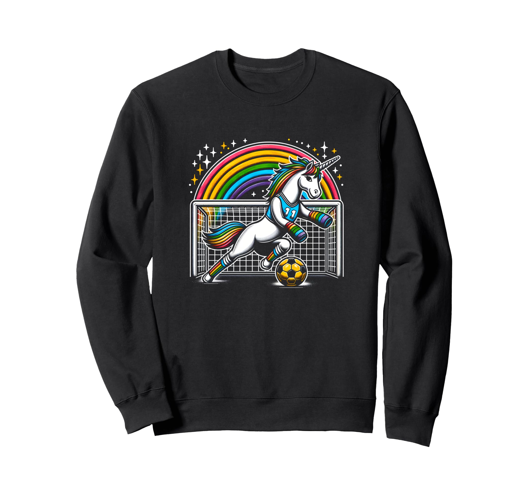 Unicorn Playing Soccer Goalie Keeper Sweatshirt - Novelty Apparel Unisex - T-Shirt, Sweatshirt, Hoodie