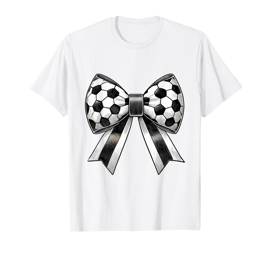 Coquette Soccer Bow Aesthetic Soccer T-Shirt - Custom Art Print for Adults - T-Shirt, Sweatshirt, Hoodie