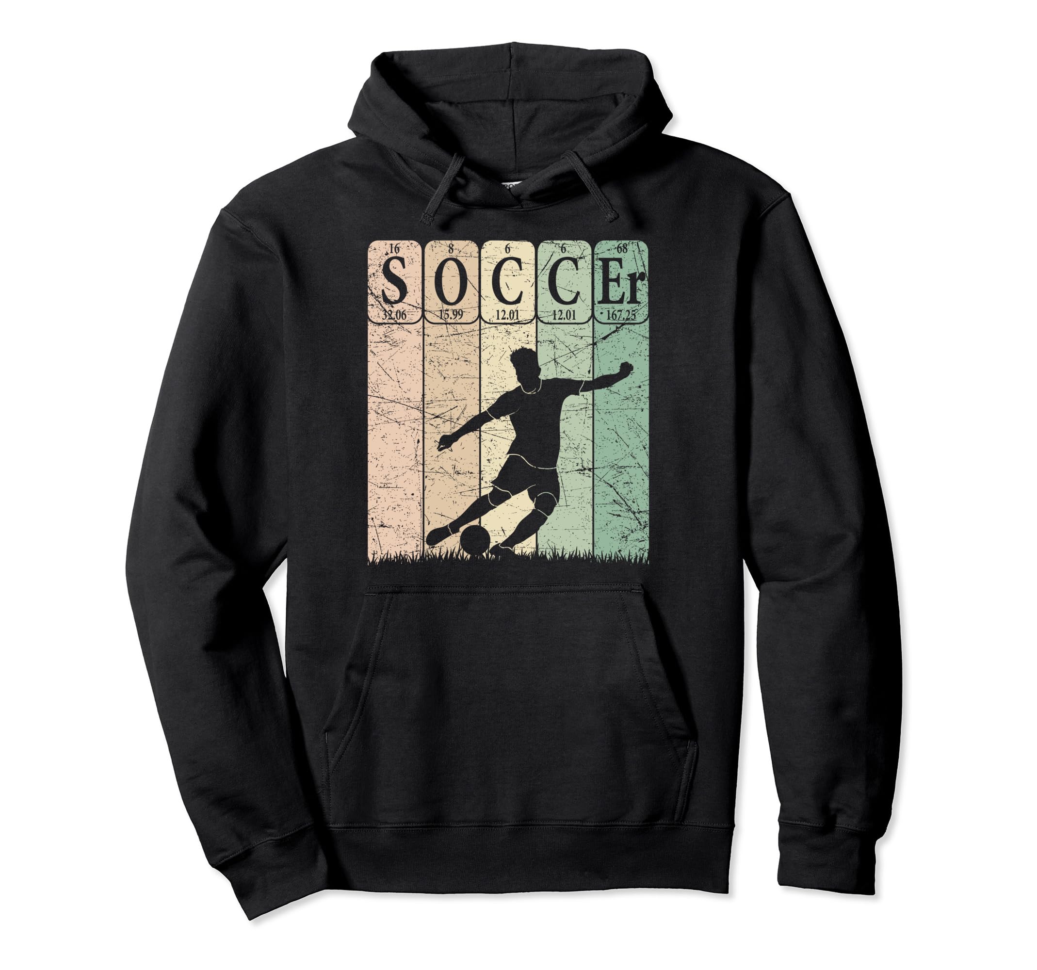 Soccer Periodic Table Elements Soccer Hoodie - Trendy Graphic for Adults - T-Shirt, Sweatshirt, Hoodie