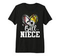 Ball Niece Baseball Softball Soccer Tri T-Shirt - Unique Graphic Unisex - T-Shirt, Sweatshirt, Hoodie