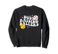Busy Raising Ballers Softball Sweatshirt - Aesthetic Graphic Unisex - T-Shirt, Sweatshirt, Hoodie