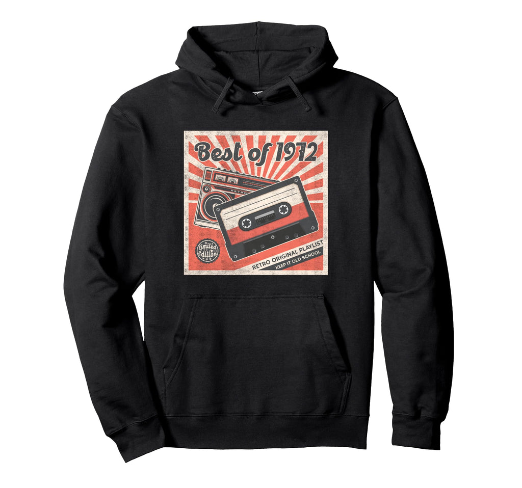 Best 1972 Cassette And Tape Recorder Hoodie - Minimalist Print Men Women - T-Shirt, Sweatshirt, Hoodie