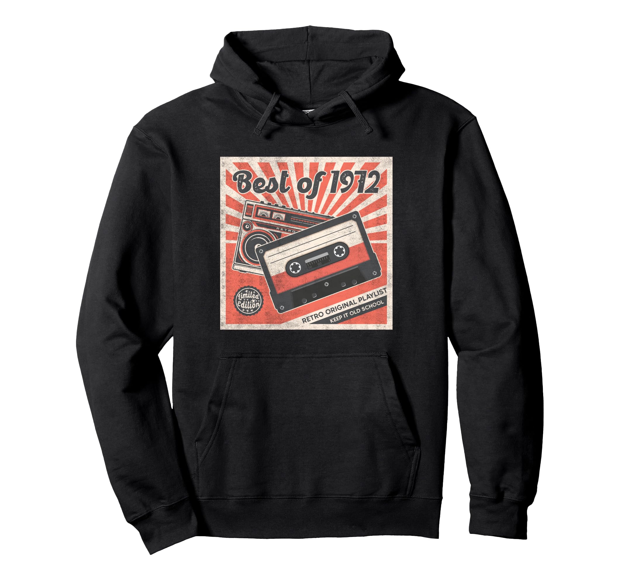 Best 1972 Cassette And Tape Recorder Hoodie - Minimalist Print Men Women - T-Shirt, Sweatshirt, Hoodie