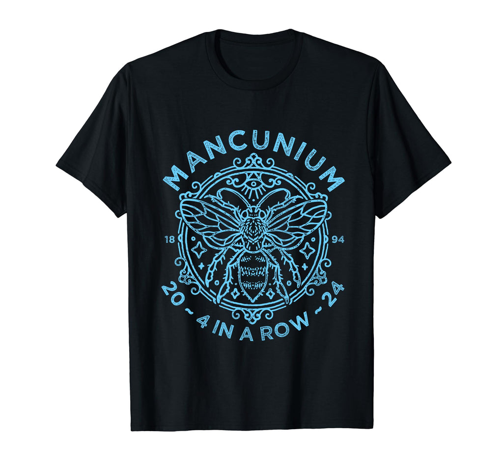 Mancunium Four Row Champions City 2024 T-Shirt - Custom Art Print Men Women - T-Shirt, Sweatshirt, Hoodie