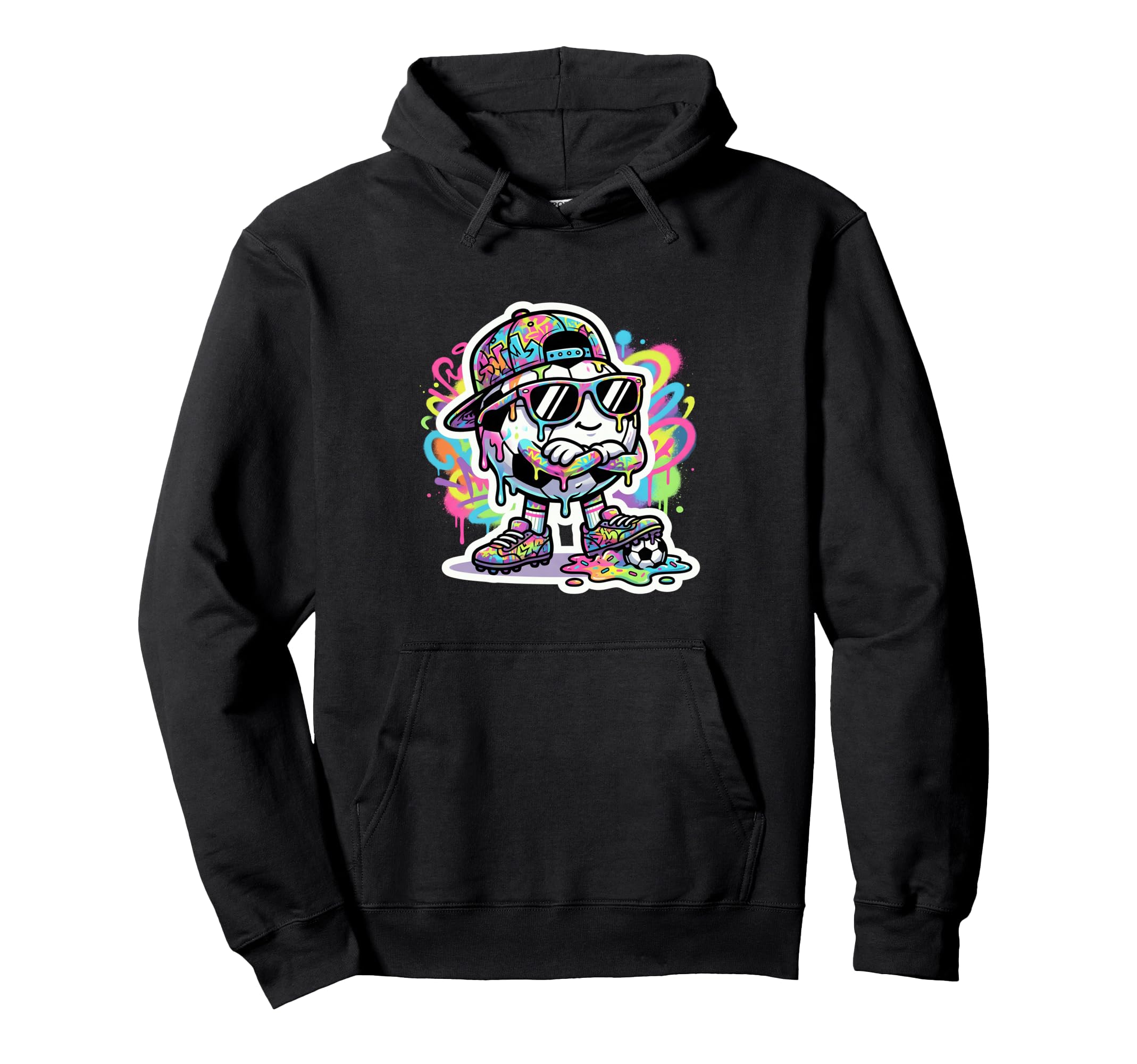 Soccer Ice Cream Drip Soccer Stuff Hoodie - Unique Graphic for Adults - T-Shirt, Sweatshirt, Hoodie