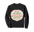 Eat Sleep Soccer Repeat Womens Sweatshirt - Graphic Print for Adults - T-Shirt, Sweatshirt, Hoodie