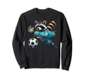 Raccoon Soccer Goalie Diving Save Sweatshirt - Aesthetic Graphic Unisex - T-Shirt, Sweatshirt, Hoodie