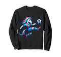 Footballer Unicorn Fans Soccer Sweatshirt - Fun Novelty Design Men Women - T-Shirt, Sweatshirt, Hoodie