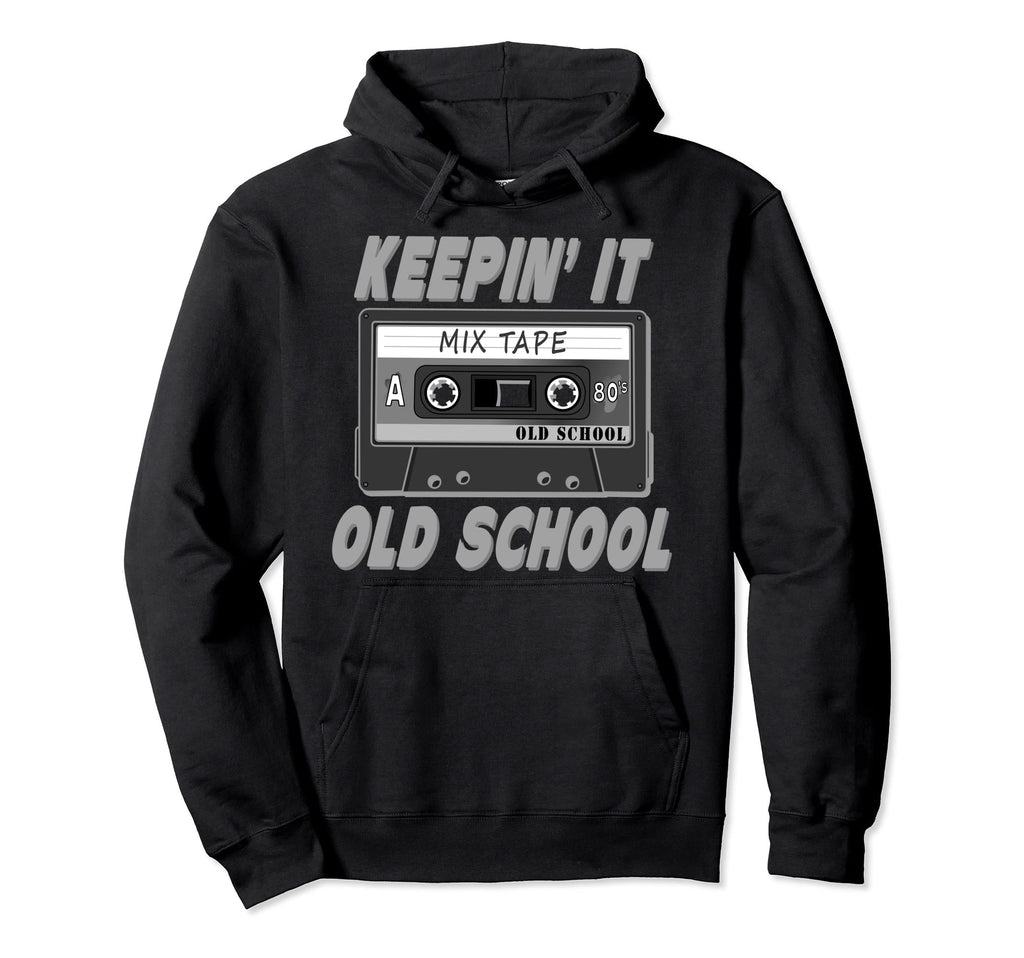 Old School Hip Hop 80S 90S Mixtape Hoodie - Minimalist Print for Adults - T-Shirt, Sweatshirt, Hoodie