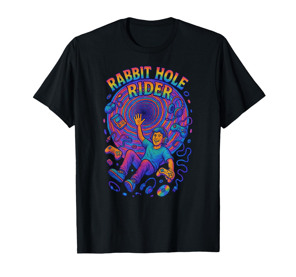 Gamer Hippie Colorful Funny Nerd 90S T-Shirt - Minimalist Print for Adults - T-Shirt, Sweatshirt, Hoodie