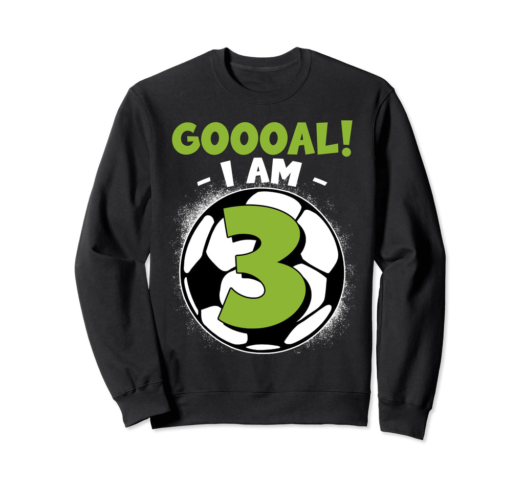 3 Year Old Birthday Soccer Themed Sweatshirt - Minimalist Print Men Women - T-Shirt, Sweatshirt, Hoodie
