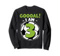 3 Year Old Birthday Soccer Themed Sweatshirt - Minimalist Print Men Women - T-Shirt, Sweatshirt, Hoodie