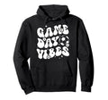 Groovy Soccer Game Day Vibes Game Day Soccer Hoodie - Graphic Print Unisex - T-Shirt, Sweatshirt, Hoodie