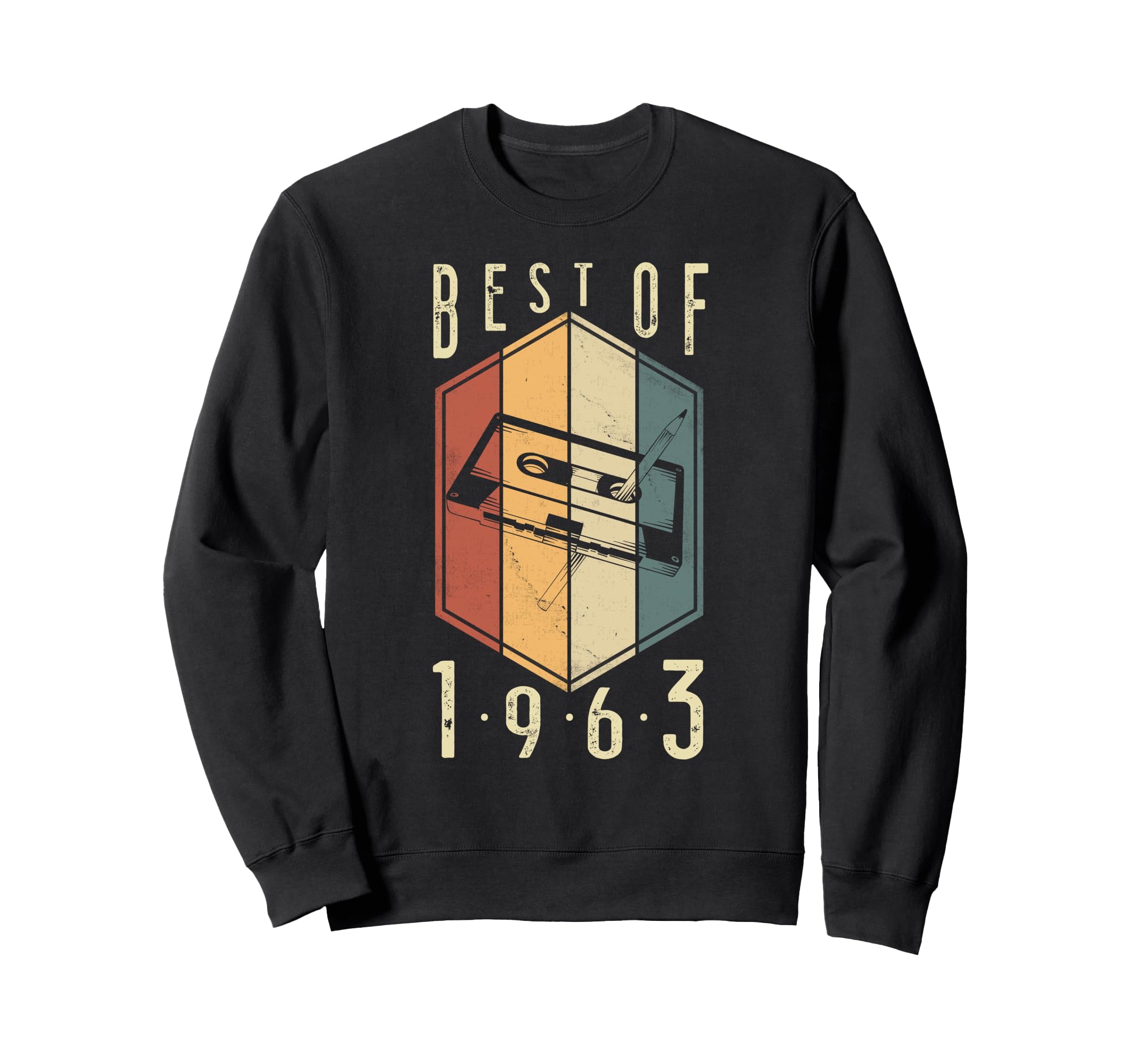 Best 1963 Cassette Tape Birthday Sweatshirt - Minimalist Print Men Women - T-Shirt, Sweatshirt, Hoodie
