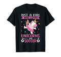 Just Who Loves Unicorns And Soccer T-Shirt - Unique Graphic for Adults - T-Shirt, Sweatshirt, Hoodie