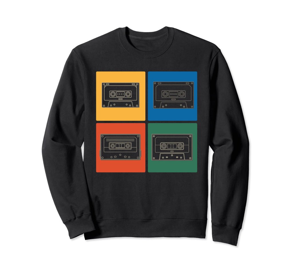 80S Music Lover Mixtape 1980S Pop Sweatshirt - Novelty Apparel for Adults - T-Shirt, Sweatshirt, Hoodie