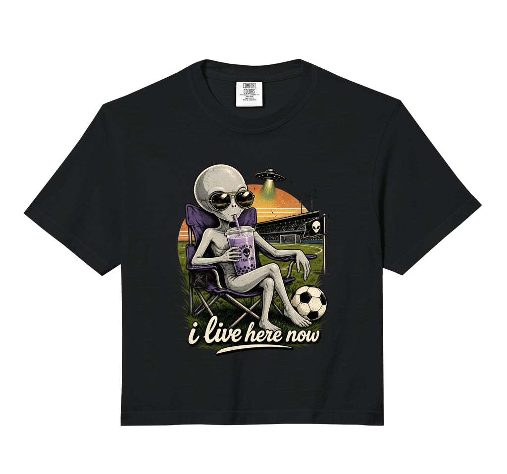 Funny Ufo Alien Soccer Field I Sweatshirt - Minimalist Print Men Women - T-Shirt, Sweatshirt, Hoodie