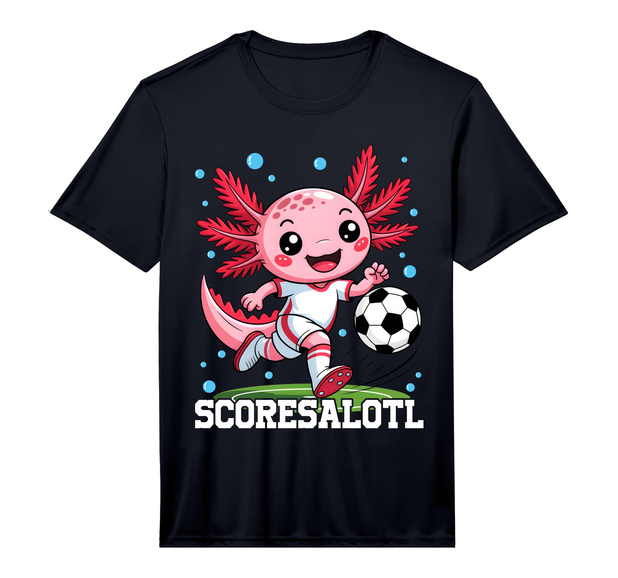 Soccer Axolotl Funny Scoresalotl Xolotl T-Shirt - Unique Graphic Unisex - T-Shirt, Sweatshirt, Hoodie