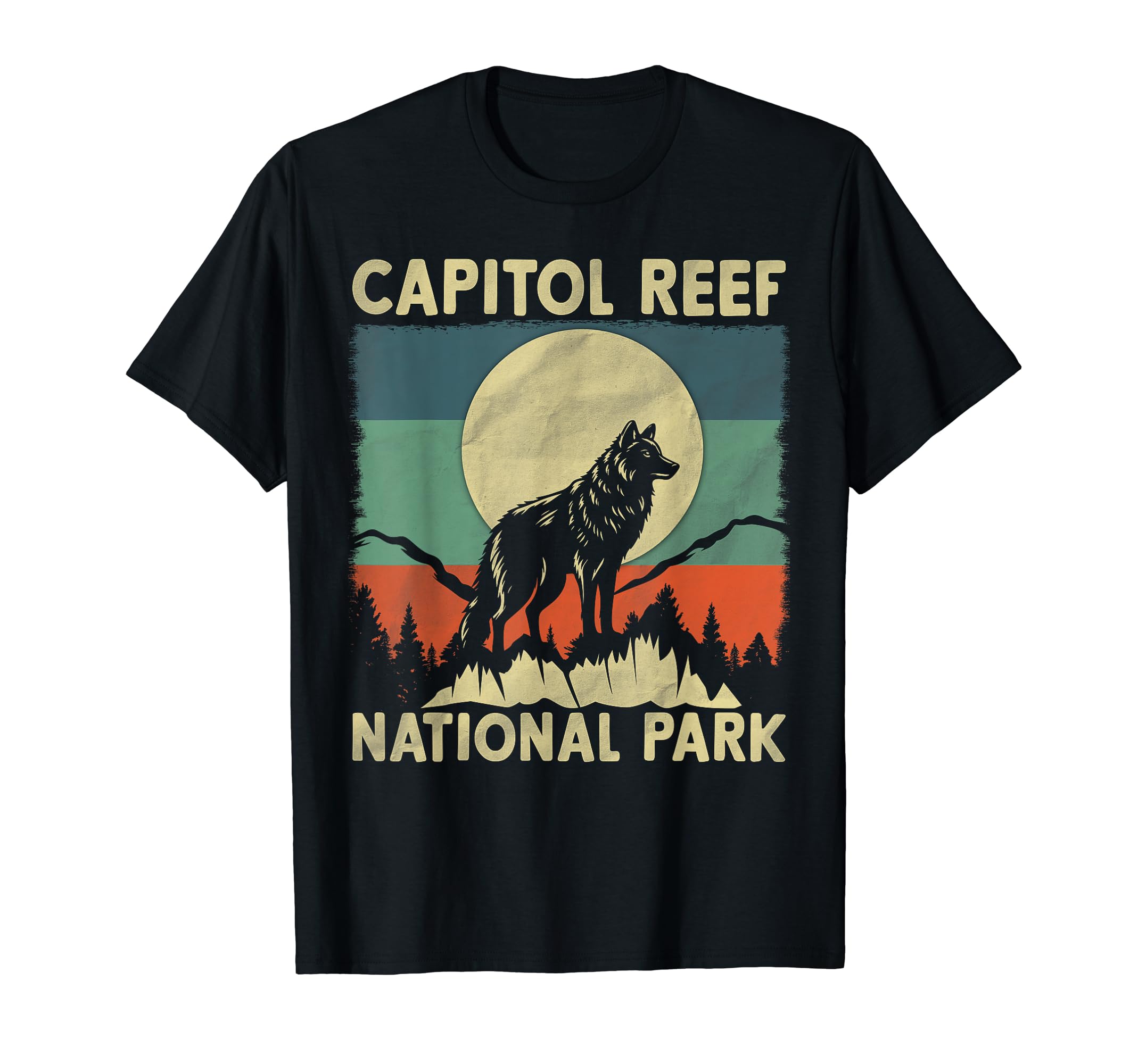 Wolf Capitol Reef National Park T-Shirt - Custom Art Print Unisex - T-Shirt, Sweatshirt, Hoodie