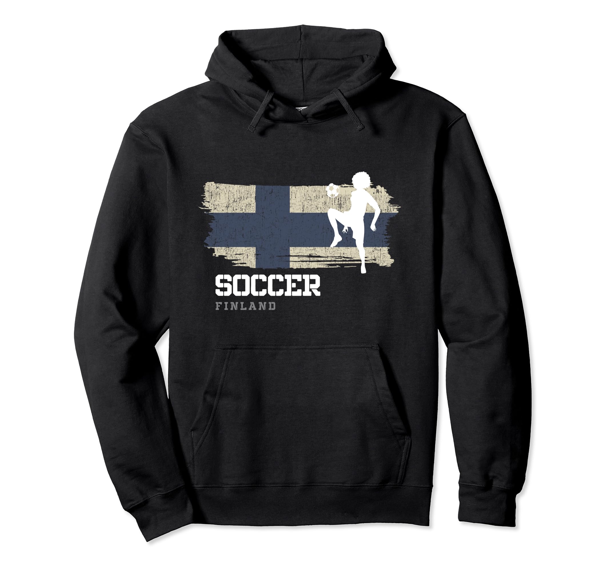 Soccer Finland Flag Football Womens Hoodie - Novelty Apparel for Adults - T-Shirt, Sweatshirt, Hoodie