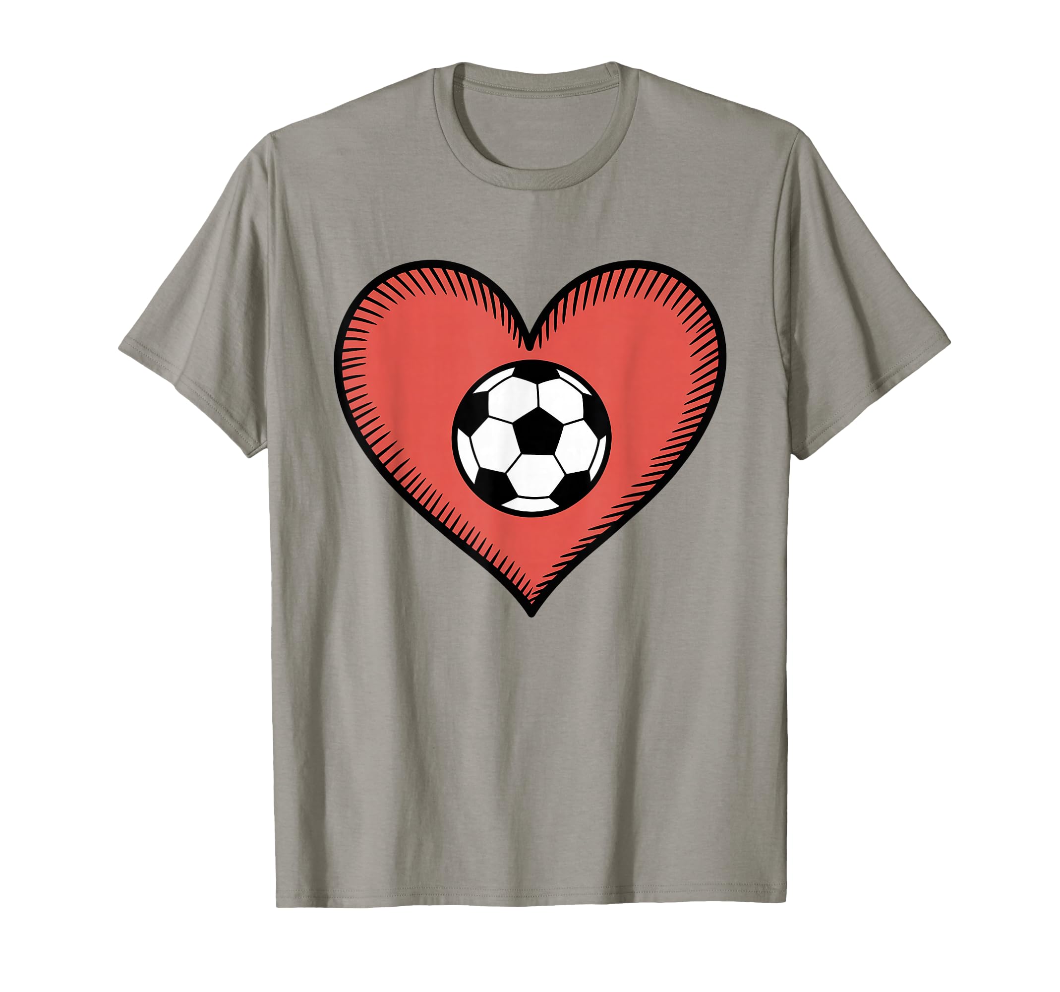 Soccer Love Heart Fans And Players T-Shirt - Custom Art Print Men Women - T-Shirt, Sweatshirt, Hoodie
