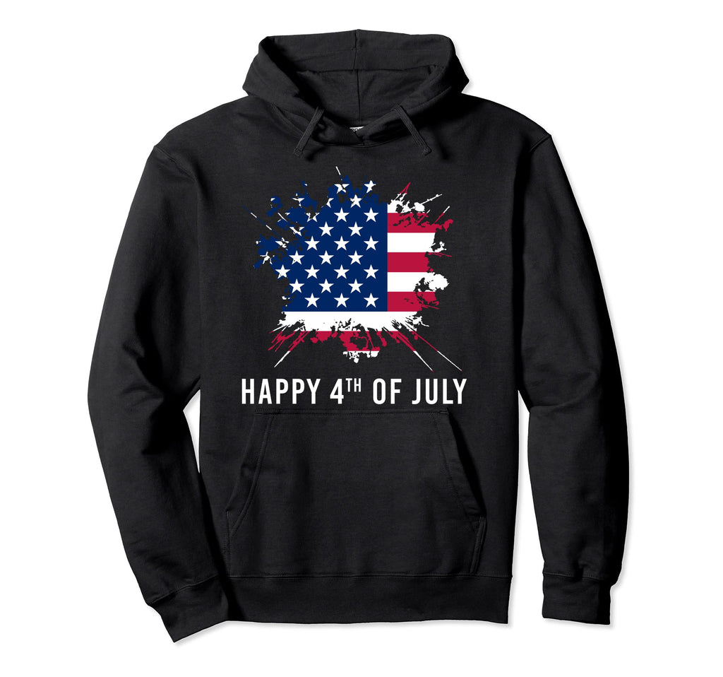 American Flag Happy 4Th July Hoodie - Graphic Print Men Women - T-Shirt, Sweatshirt, Hoodie