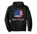 American Flag Happy 4Th July Hoodie - Graphic Print Men Women - T-Shirt, Sweatshirt, Hoodie