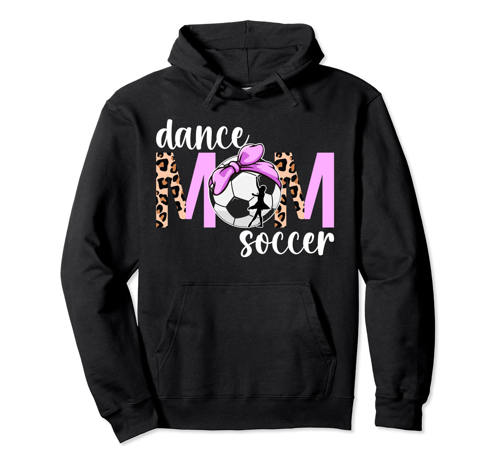 Dance And Soccer Mom Leopard Soccer Hoodie - Minimalist Print Unisex - T-Shirt, Sweatshirt, Hoodie