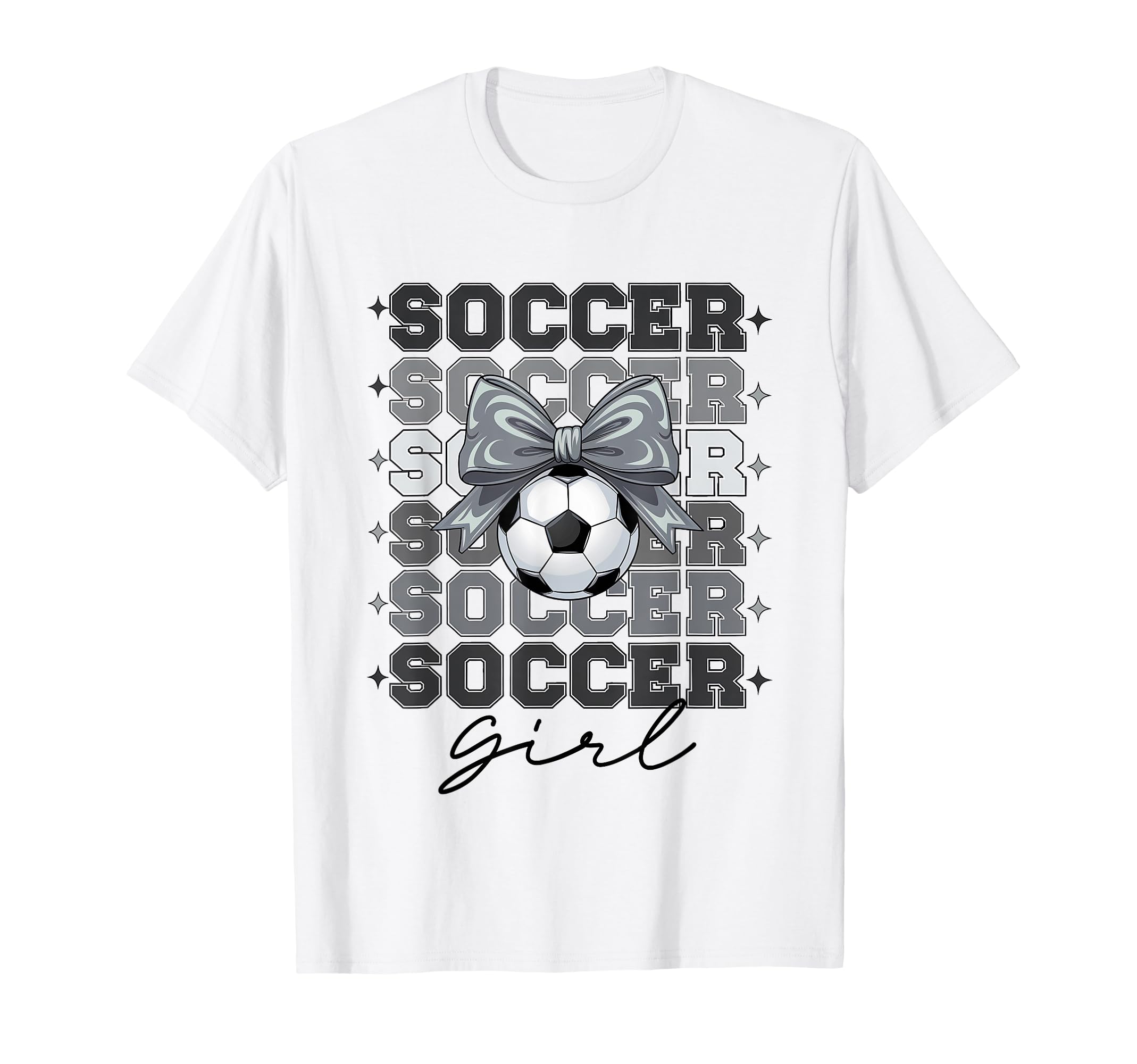 Groovy Soccer Coquette Bow Soccer T-Shirt - Fun Novelty Design Unisex - T-Shirt, Sweatshirt, Hoodie