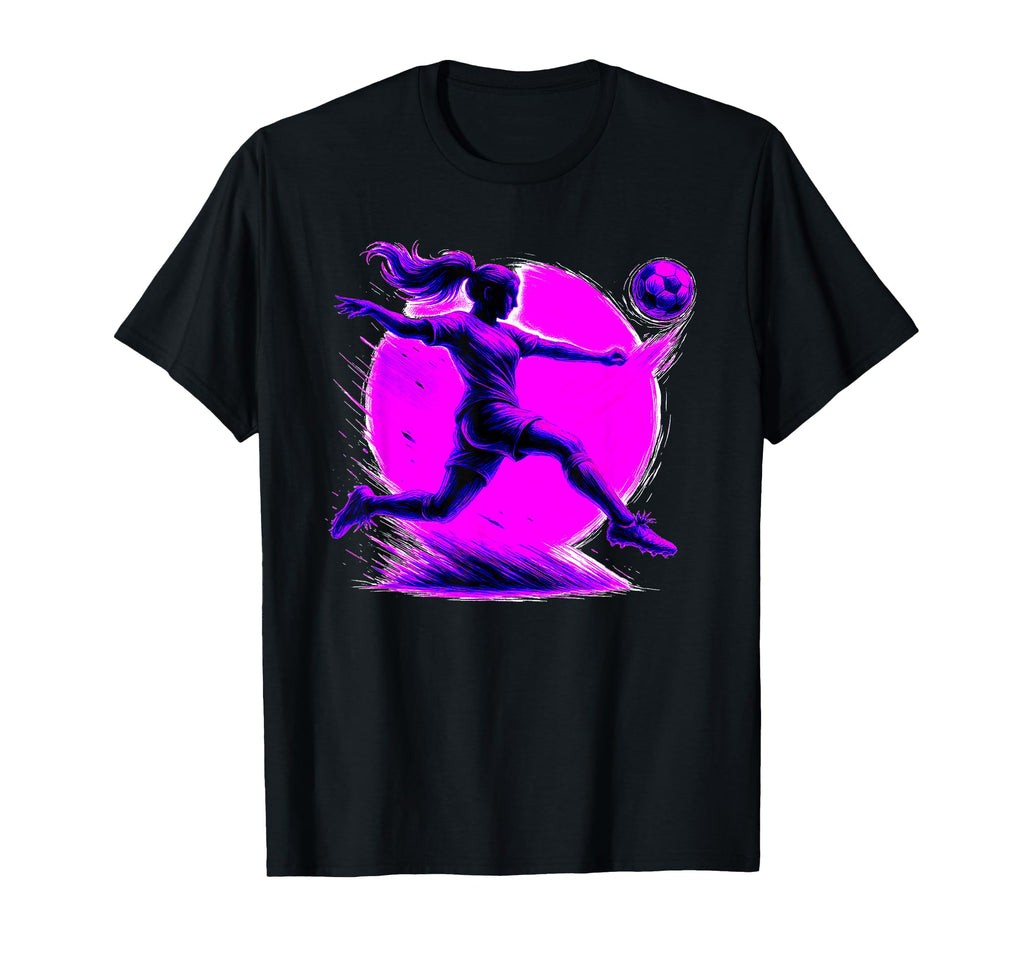 Soccer Player Powerful Kick Athletic T-Shirt - Graphic Print for Adults - T-Shirt, Sweatshirt, Hoodie