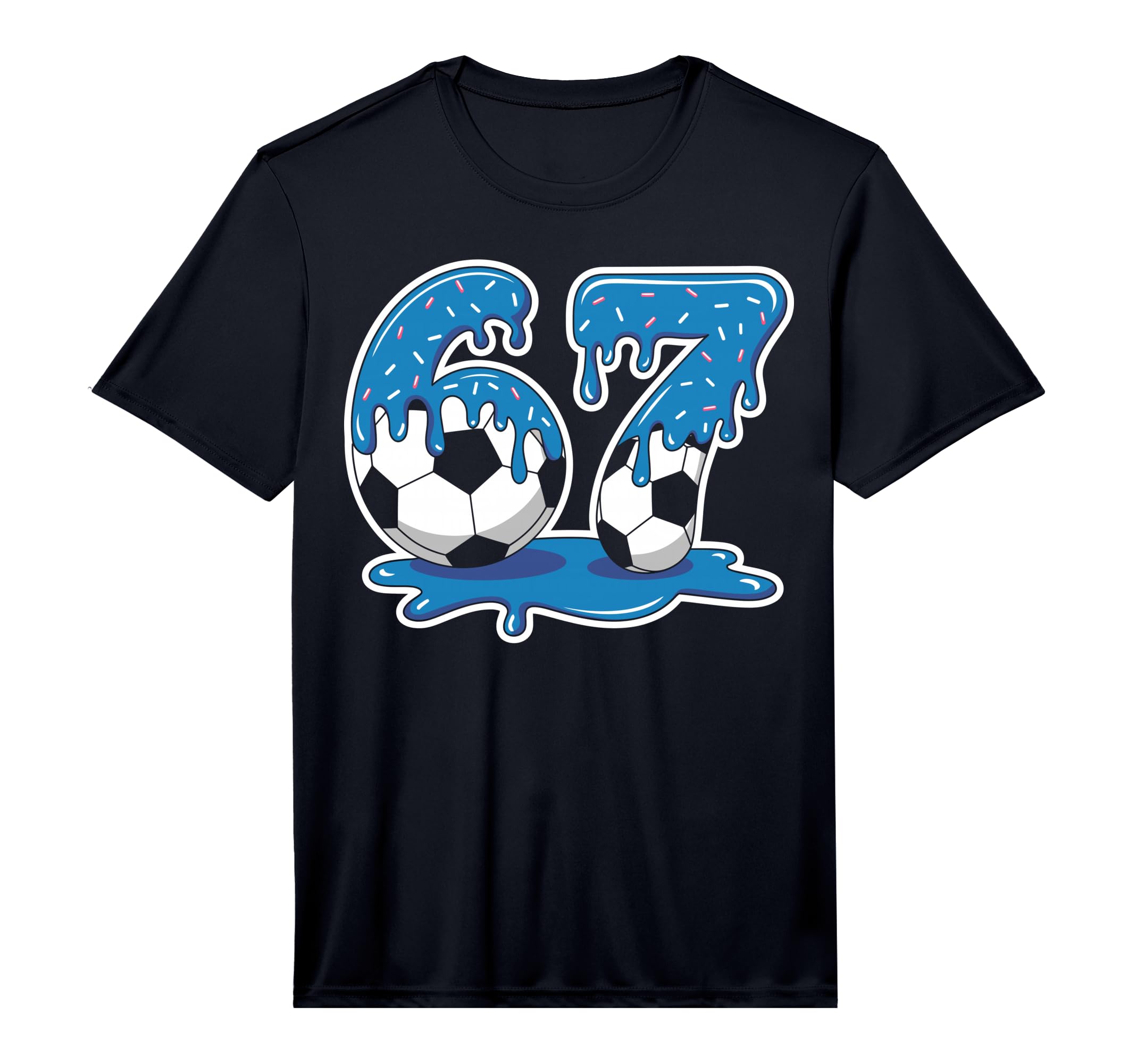 Six Seven Soccer Ice Cream Drip Funny T-Shirt - Minimalist Print Men Women - T-Shirt, Sweatshirt, Hoodie